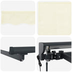 Einziehbare Markise Creme 350 x 250 cm Polyester und Aluminium