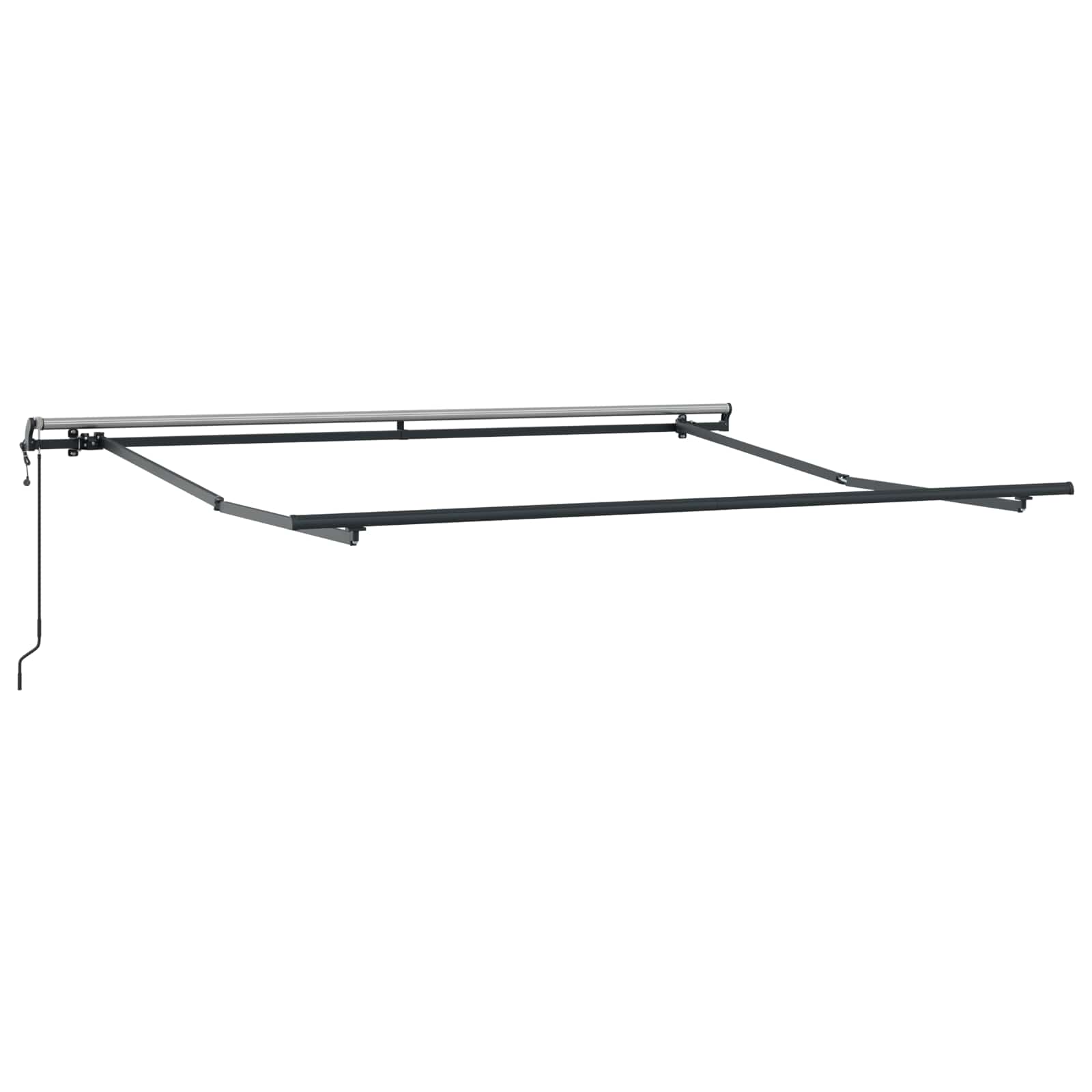 Einziehbare Markise Rot und Schwarz 350 x 250 cm