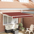 Markise Orange und Braun 350 x 250 x 165 cm Polyester