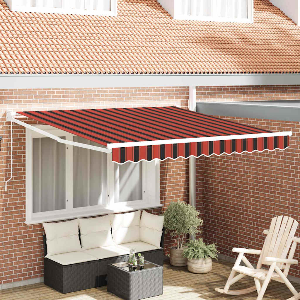 Markise Orange und Braun 350 x 250 x 165 cm Polyester
