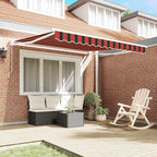 Markise Orange und Braun 350 x 250 x 165 cm Polyester