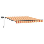 Einziehbare Markise Gelb und Orange 350 x 250 cm Stoff