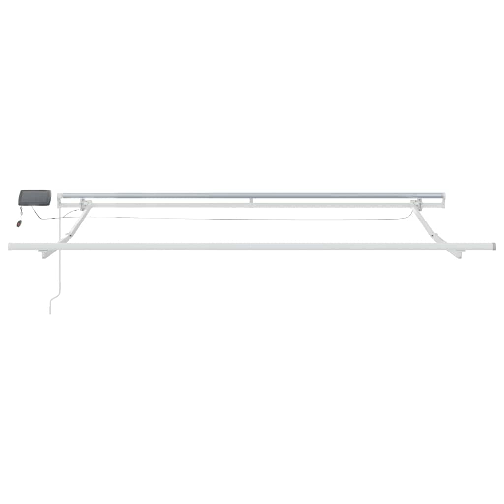 Einziehbare Markise Rot und Weiß 350 x 250 cm Stoff und Stahl
