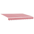 Einziehbare Markise Rot und Weiß 350 x 250 cm
