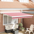 Markise Rot und Weiß 350 x 250 x 165 cm Polyester und Aluminium