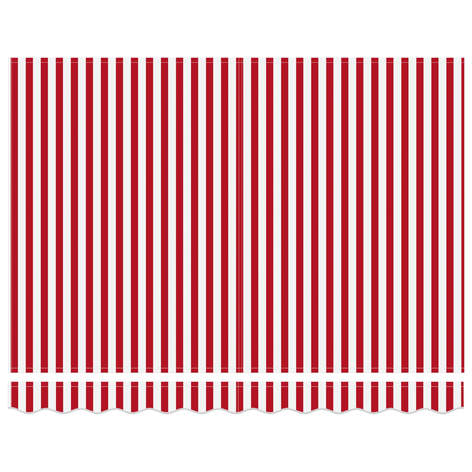 Markise Rot und Weiß 350 x 250 x 165 cm Polyester und Aluminium