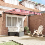 Markisenrahmen Rot und Weiß 350 x 250 cm