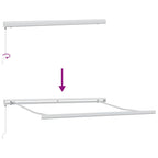 Einziehbare Markise Mehrfarbig 350 x 250 cm Stoff und Metall