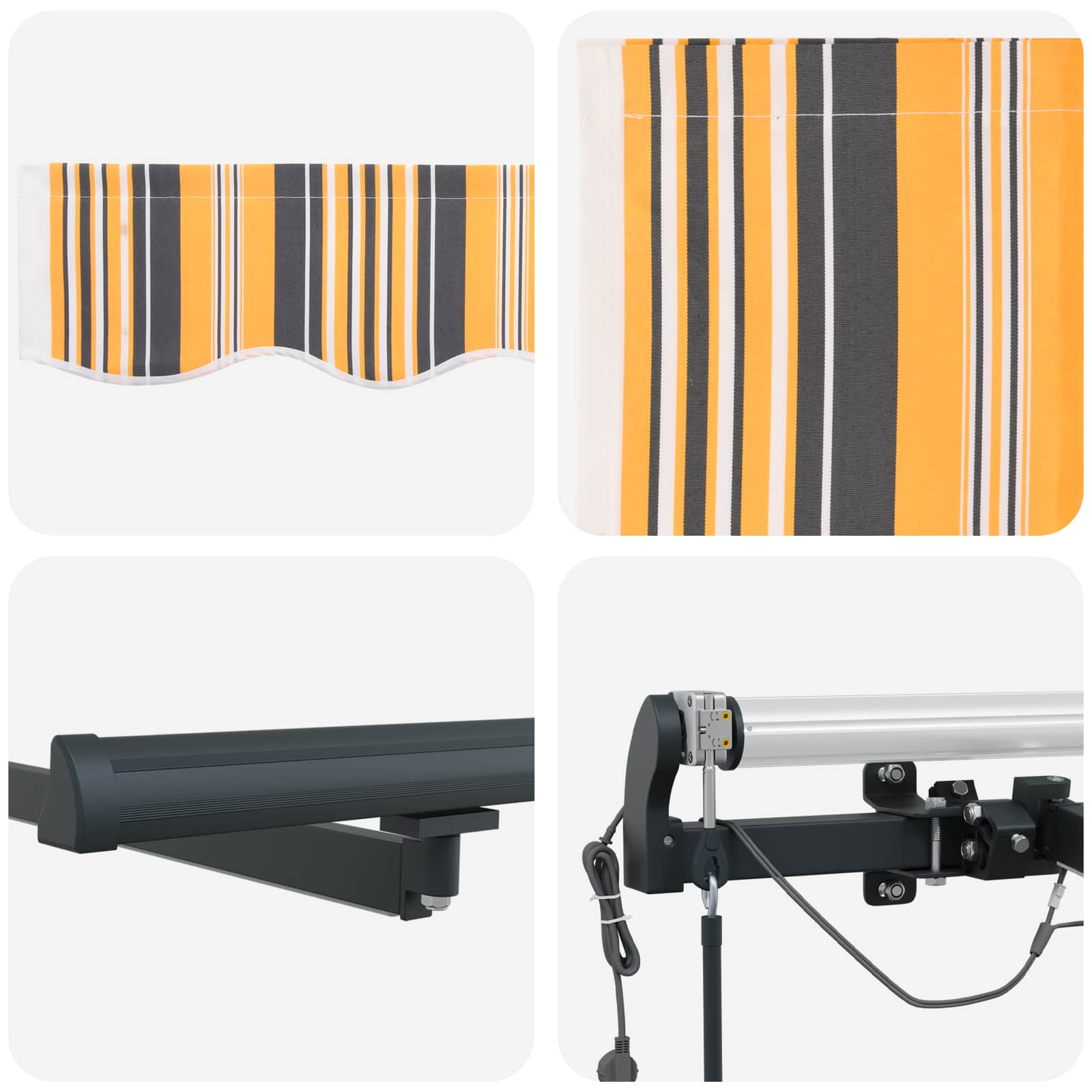 Markisenstoff Mehrfarbig 350 x 250 cm Polyester