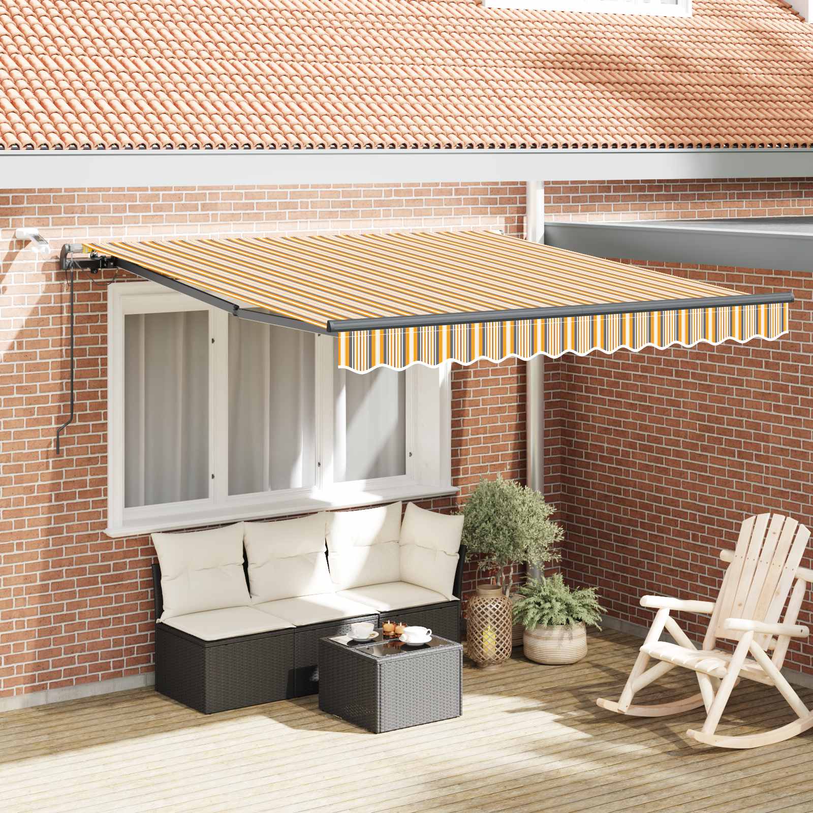 Markisenstoff Mehrfarbig 350 x 250 cm Polyester
