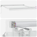 Markise Mehrfarbig 350 x 250 cm Polyester und Aluminium