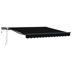 Einziehbare Markise Schwarz 350 x 250 cm Stoff