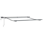 Einziehbare Markise Schwarz 350 x 250 cm Stoff