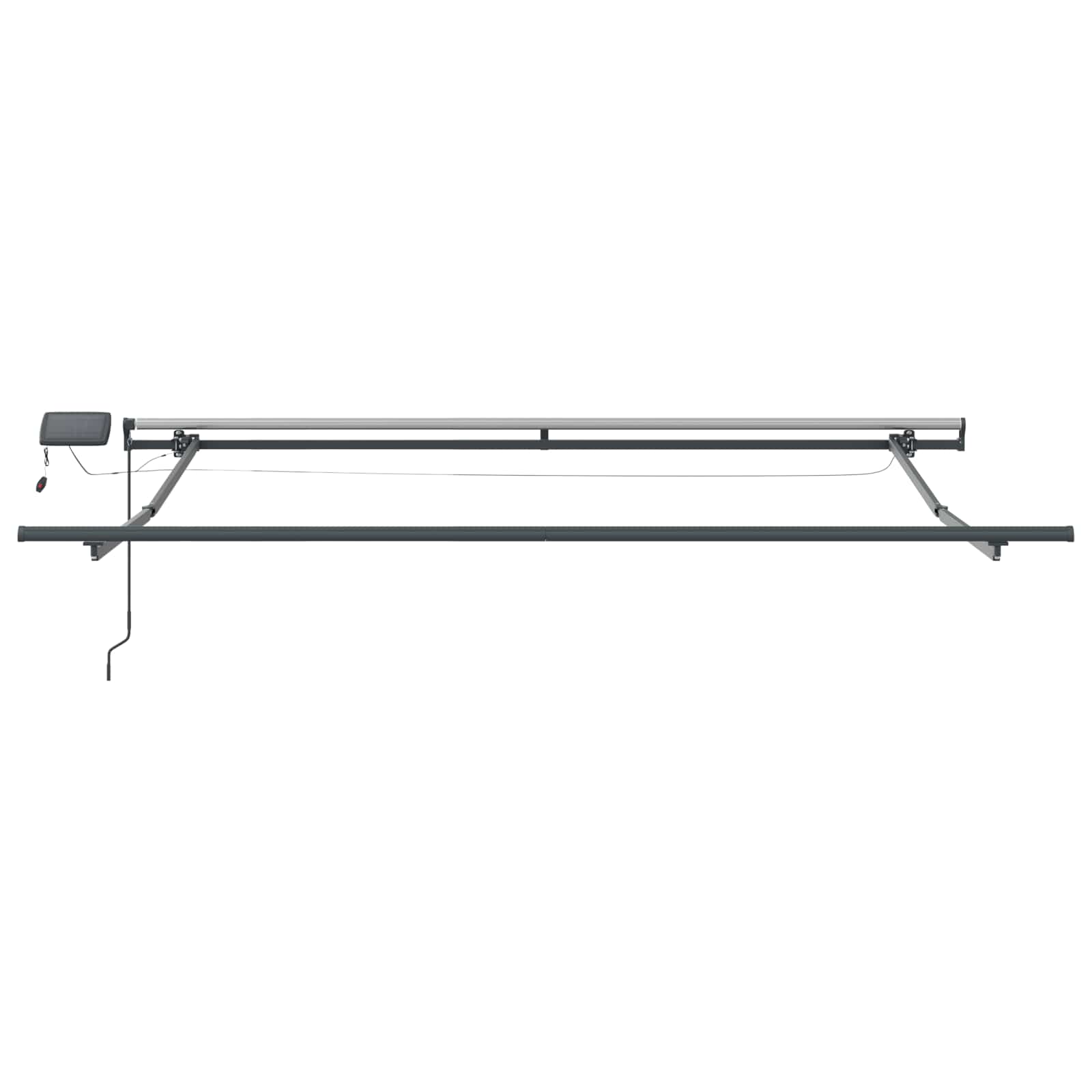 Einziehbare Markise Schwarz 350 x 250 cm Stoff