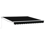 Einziehbare Markise Schwarz 350 x 250 cm