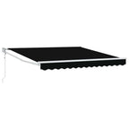 Einziehbare Markise Schwarz 350 x 250 cm Stoff