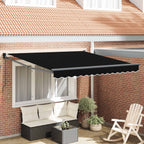 Einziehbare Markise Schwarz 350 x 250 cm