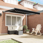 Einziehbare Markise Schwarz 350 x 250 cm