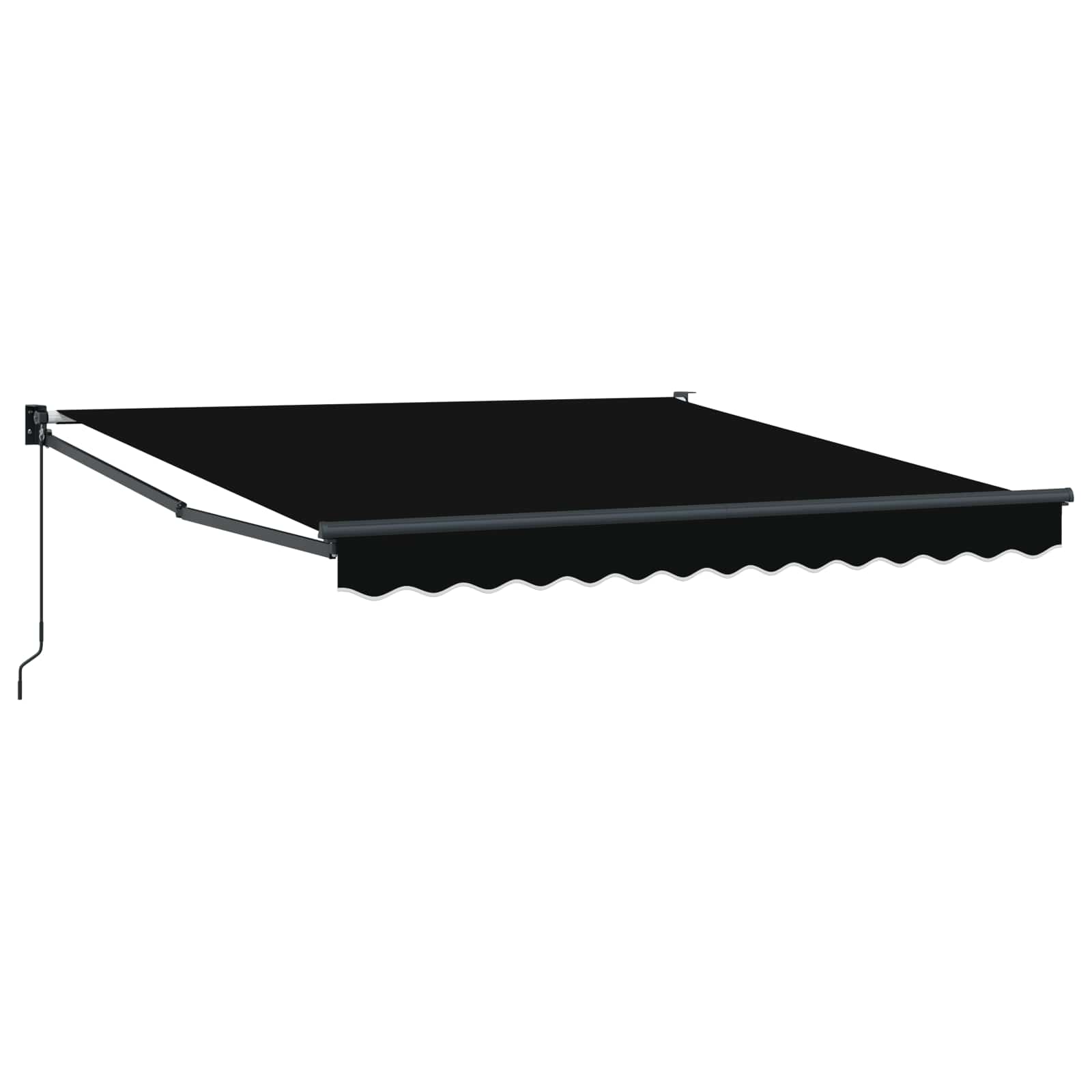 Einziehbare Markise Schwarz 350 x 250 cm