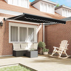 Einziehbare Markise Schwarz 350 x 250 cm