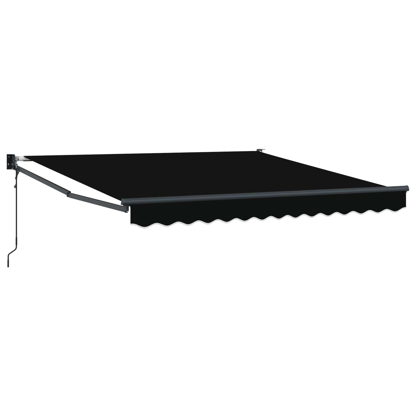 Einziehbare Markise Schwarz 350 x 250 cm