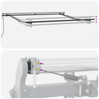 Einziehbare Markise Weiß 350 x 250 cm Stoff und Aluminium