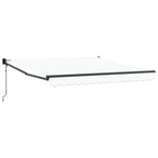 Einziehbare Markise Weiß 350 x 250 cm Polyester und Aluminium
