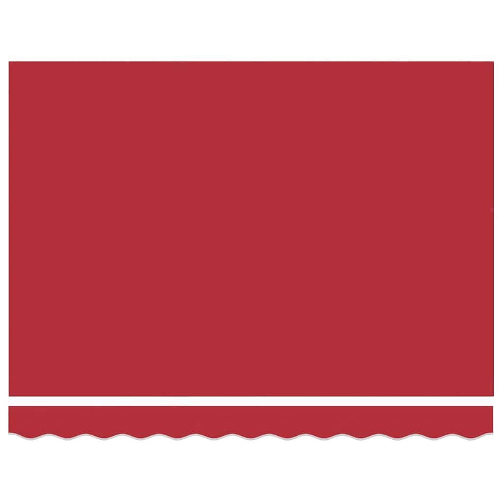 Einziehbare Markise Rot 350 x 250 cm Polyester und Aluminium