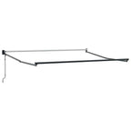 Einziehbare Markise Rot 350 x 250 cm Polyester und Aluminium
