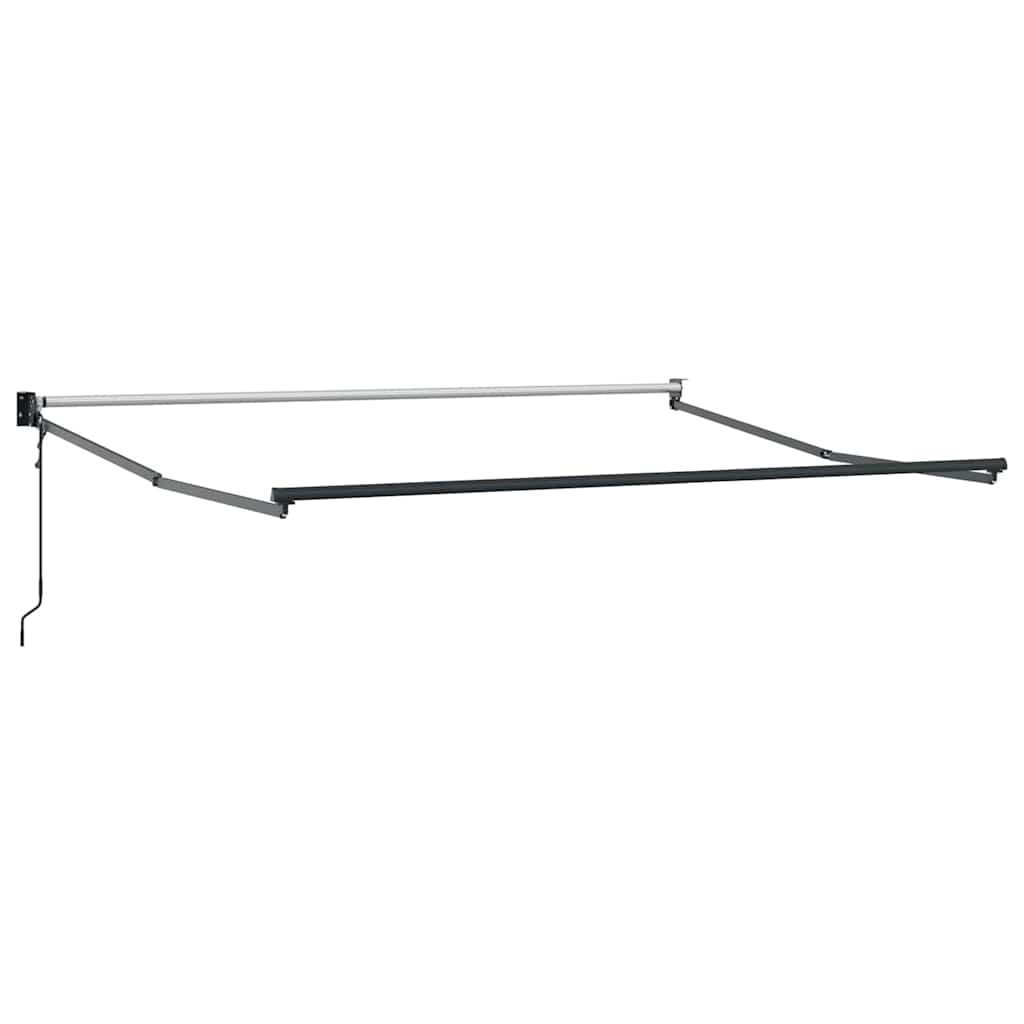 Einziehbare Markise Rot 350 x 250 cm Polyester und Aluminium