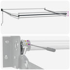 Einziehbare Markise Rot 350 x 250 cm Polyester und Aluminium