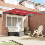 Markisenrahmen Rot 350 x 250 cm Polyester mit PU-Beschichtung