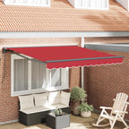 Markisenrahmen Rot 350 x 250 cm Polyester mit PU-Beschichtung