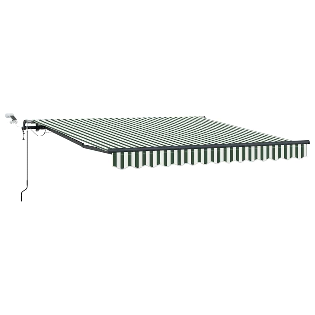 Markisenstoff Grün und Weiß 350 x 250 cm Polyester