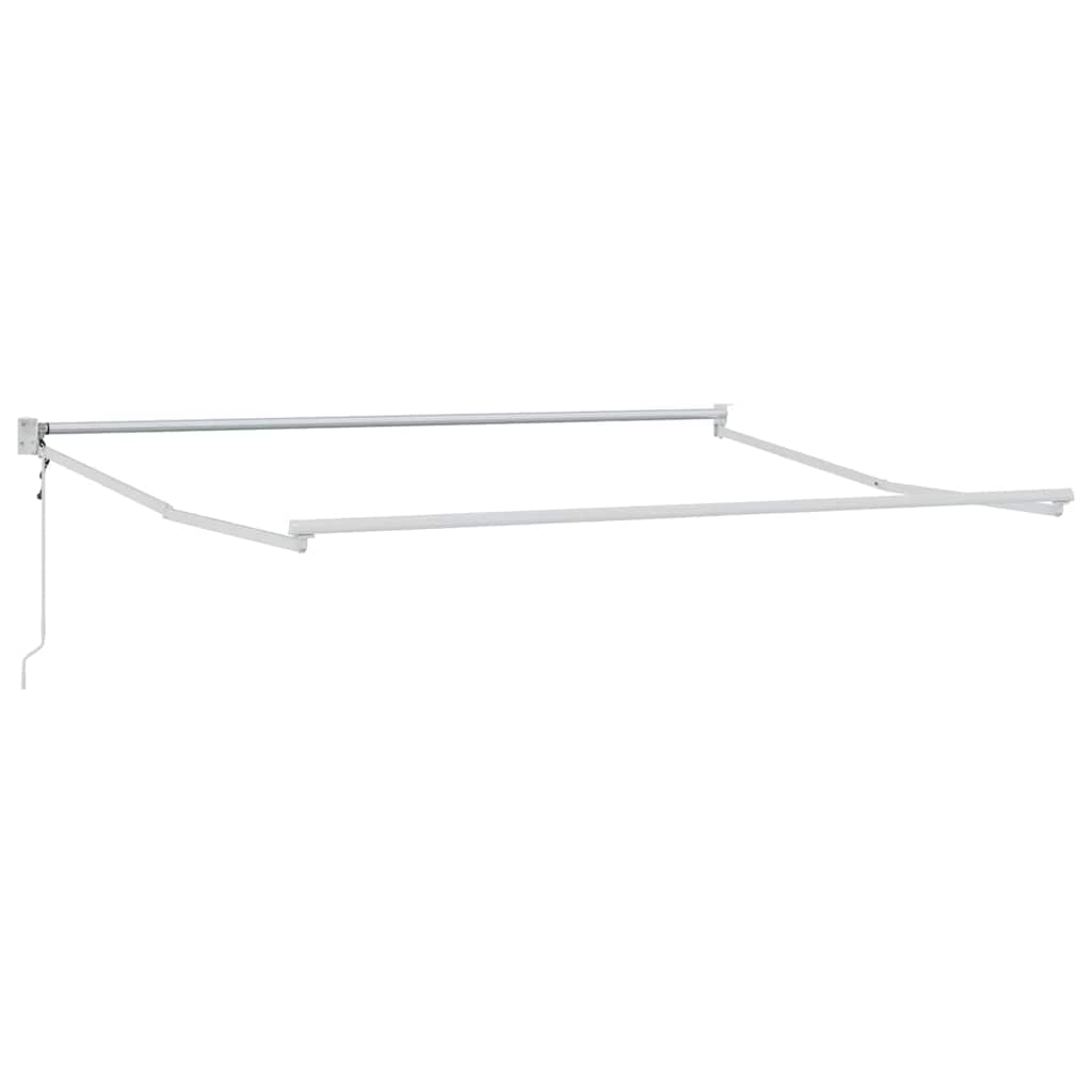 Einziehbare Markise Grün und Weiß 350 x 250 cm
