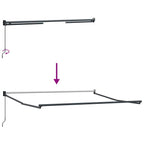 Einziehbare Markise Grün und Weiß 350 x 250 cm