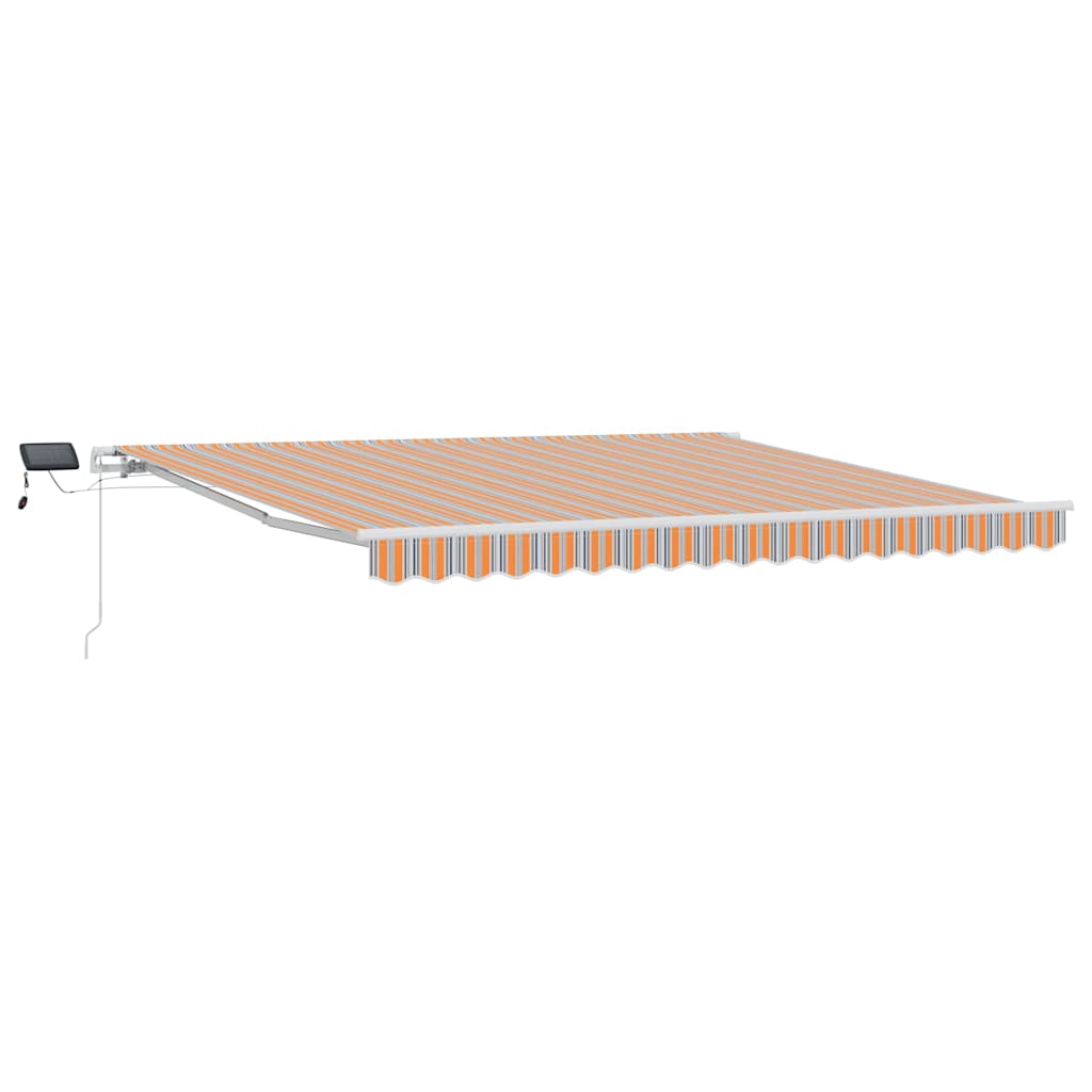 Einziehbare Markise Mehrfarbig 400 x 300 cm Stoff und Stahl