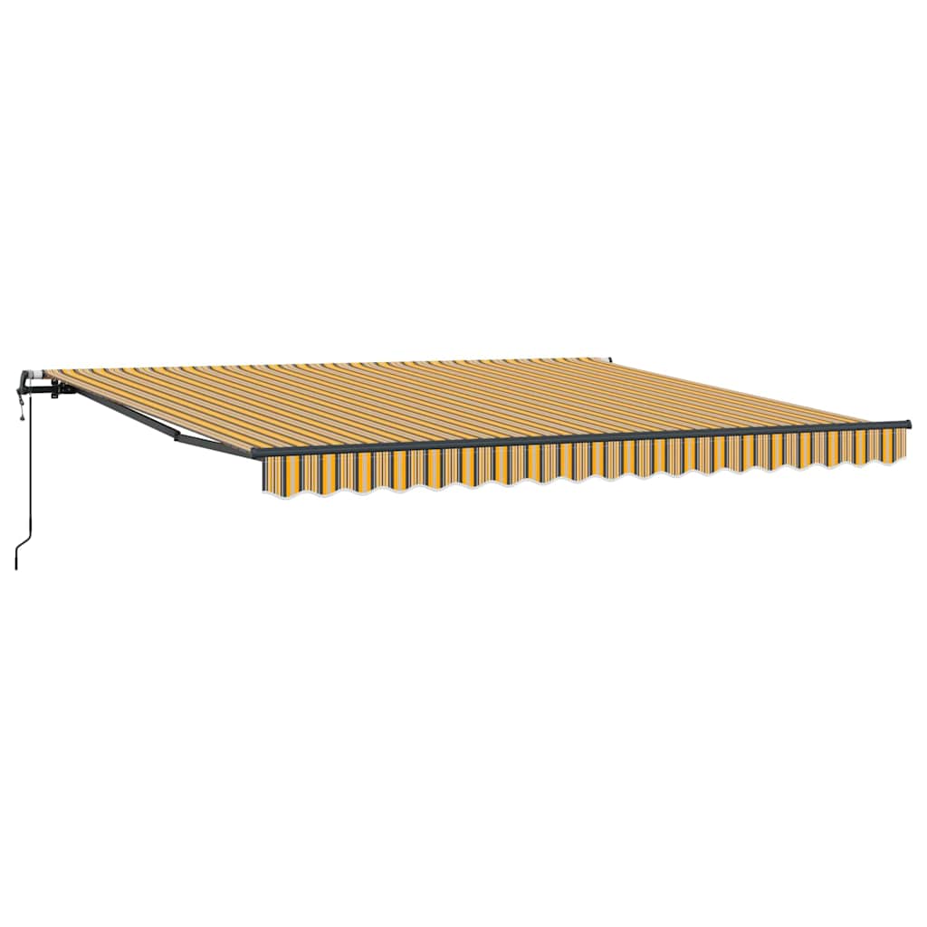 Einziehbare Markise Mehrfarbig 400 x 300 cm Stoff und Aluminium