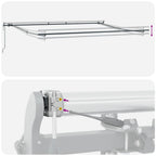 Einziehbare Markise Mehrfarbig 400 x 300 cm Stoff und Aluminium