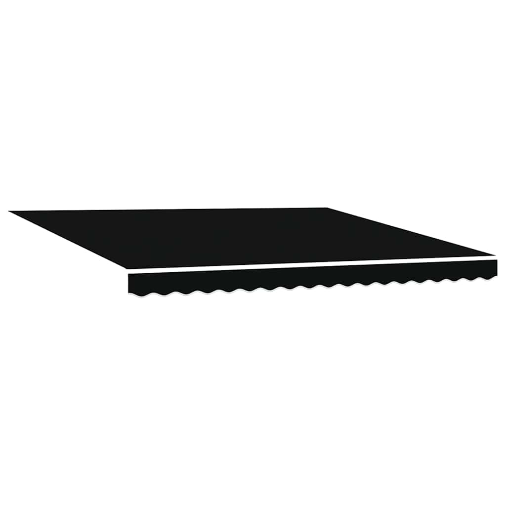 Einziehbare Markise Schwarz 400 x 300 cm Stoff und Aluminium