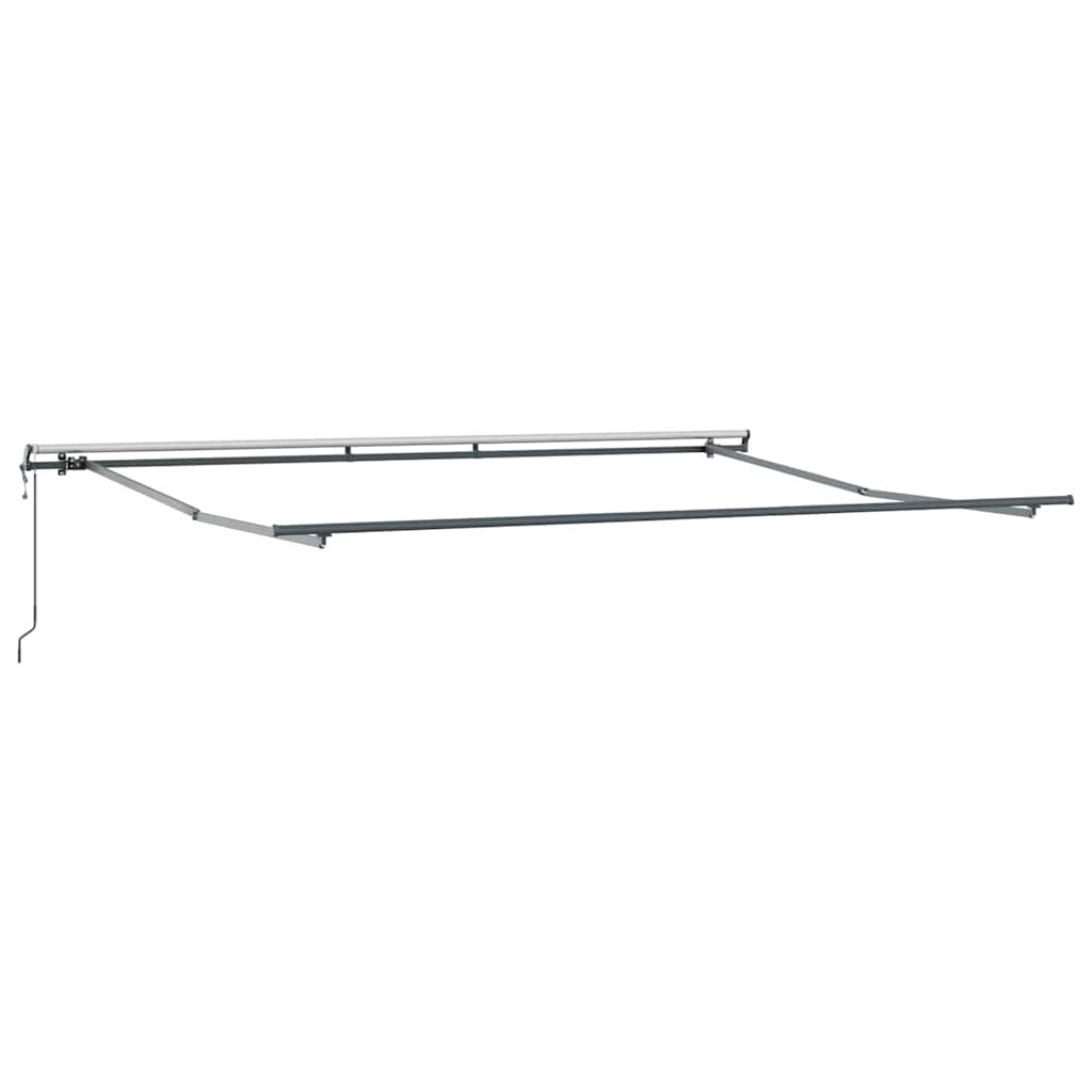 Einziehbare Markise Schwarz 400 x 300 cm Stoff und Aluminium