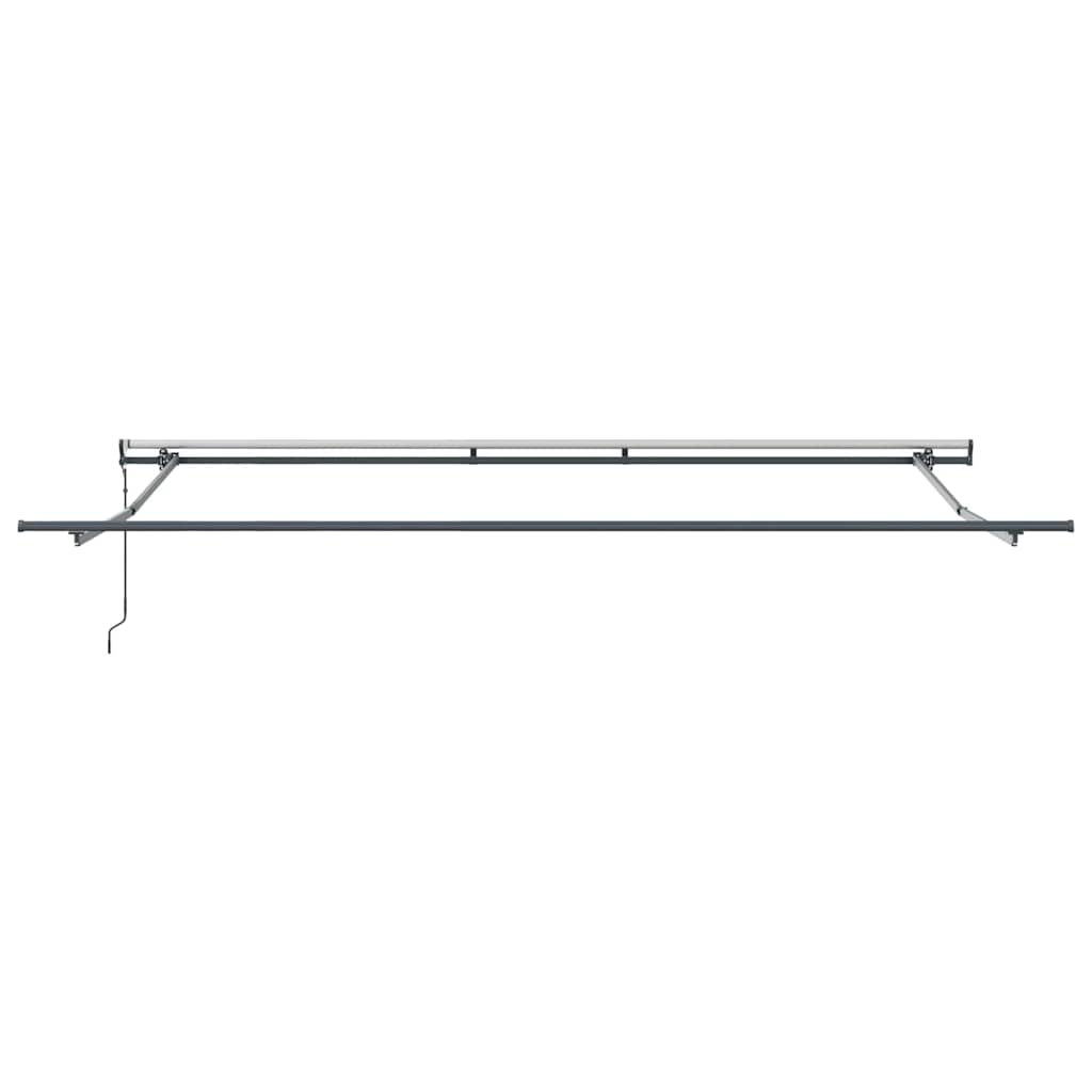 Einziehbare Markise Schwarz 400 x 300 cm Stoff und Aluminium