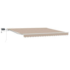 Einziehbare Markise Beige 400 x 300 cm Stoff und Stahl