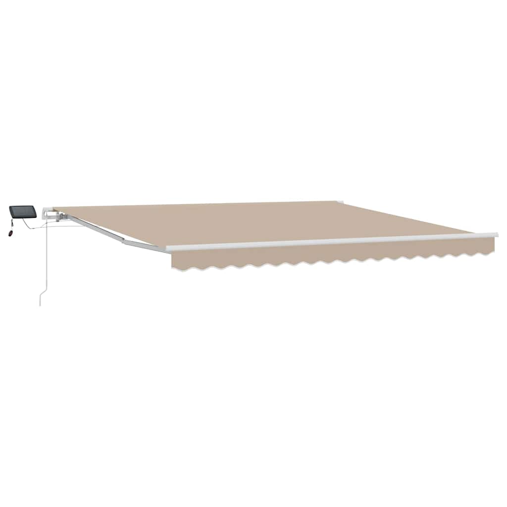 Einziehbare Markise Beige 400 x 300 cm Stoff und Stahl