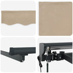 Markisenrahmen Beige 400 x 300 cm Polyester mit PU-Beschichtung