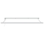 Einziehbare Markise Weiß 400 x 300 cm Stoff und Metall