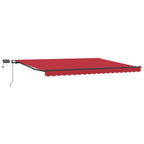 Einziehbare Markise Rot 400 x 300 cm Stoff