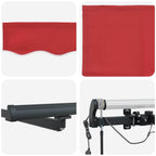 Markisenstoff Rot 400 x 300 cm Polyester