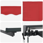 Markisenrahmen Rot 400 x 300 cm Polyester mit PU-Beschichtung