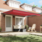 Markisenrahmen Rot 400 x 300 cm Polyester mit PU-Beschichtung